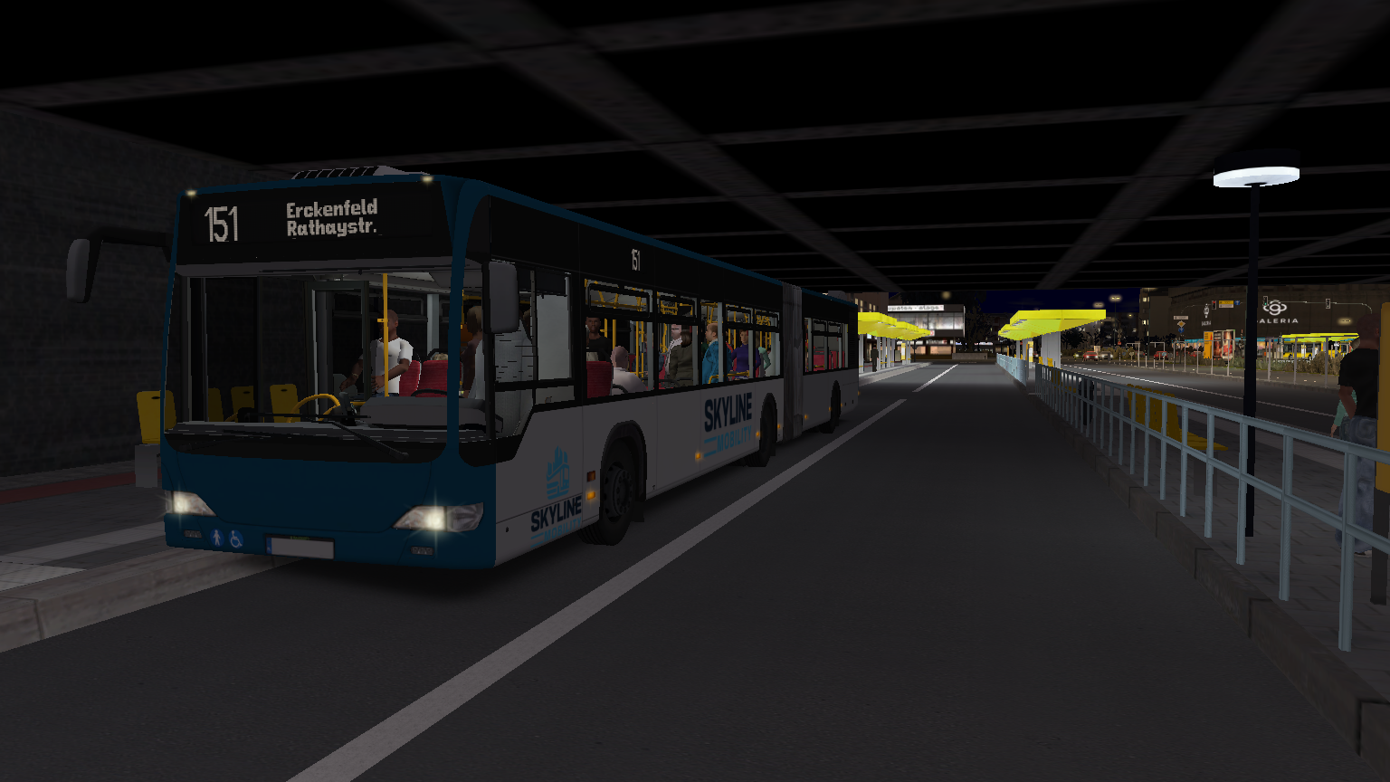 Skyline Mobility Bus auf der Linie 151 im Stadtverkehr